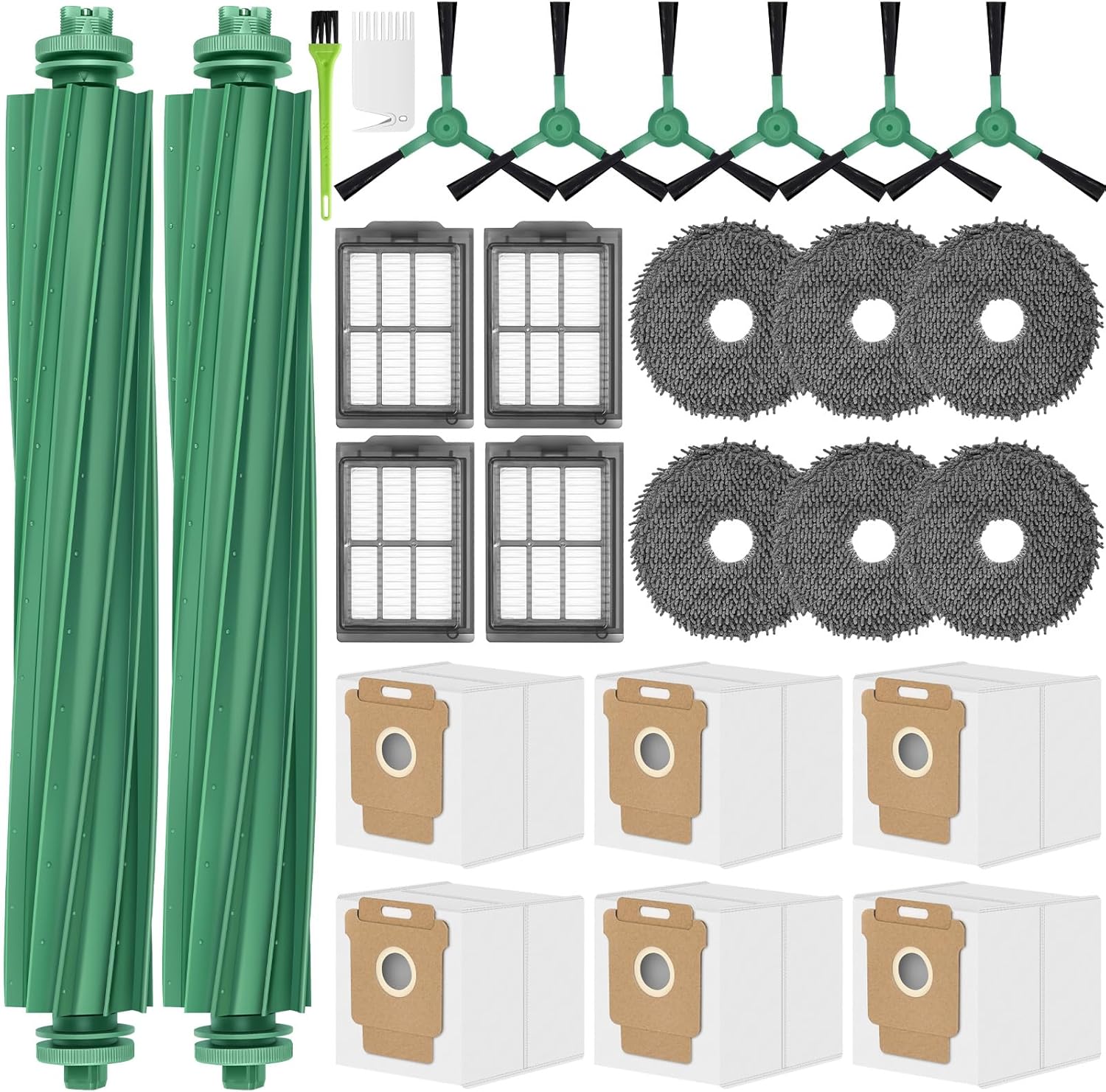 505 405 Accessoires pour iRobot Roomba Plus 405/505 / 500/400 / 506/507 Combo Pièces de Rechange pour 405 Kit 2 Brosses Rouleaux 6 — 53-S1