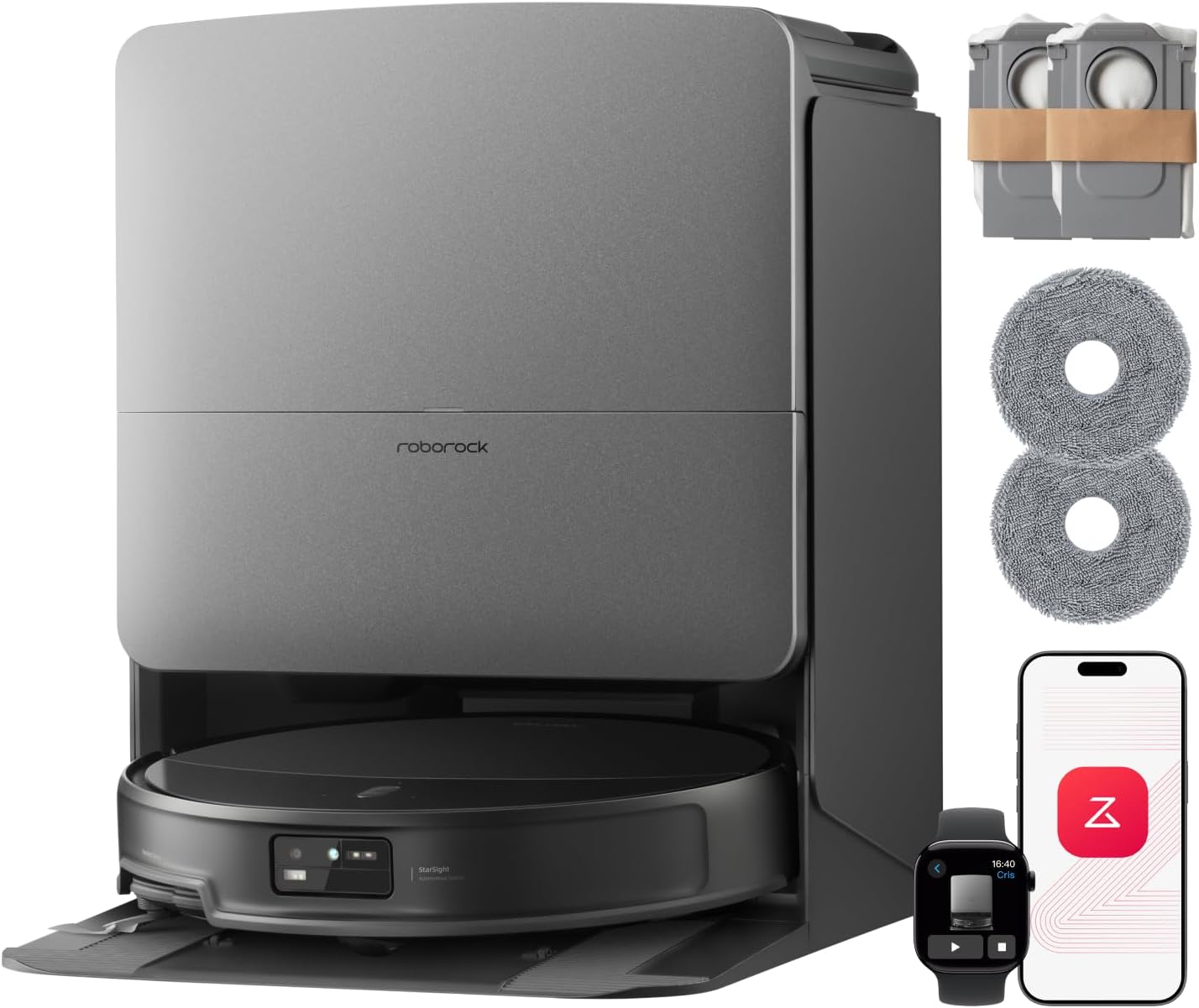 roborock Saros 20 Set Robot Aspirateur Laveur