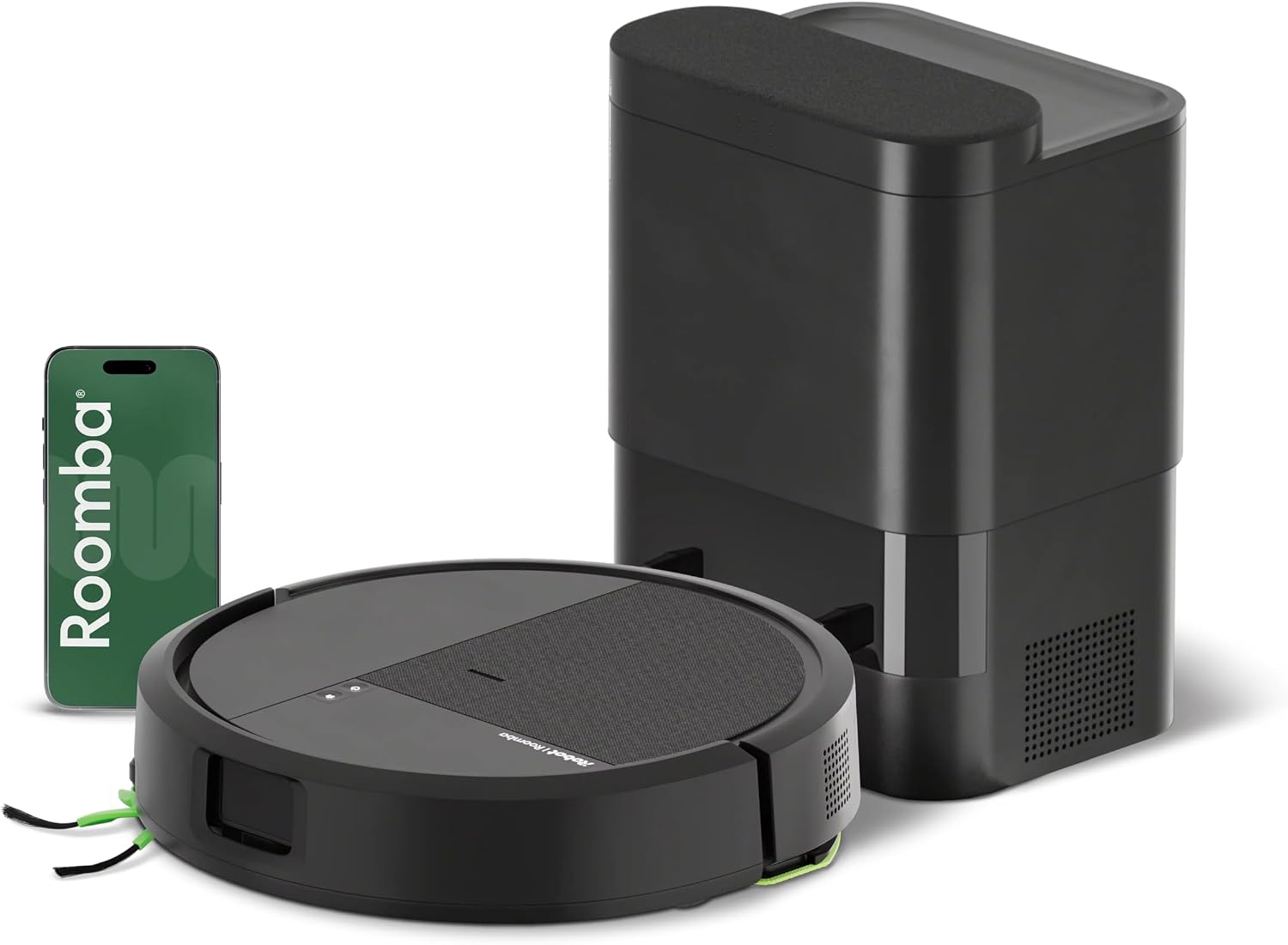 iRobot Roomba 115 Combo+Base AutoEmpty - Robot Aspirateur Laveur 2en1 - Puissance d'Aspiration 15KPa - Brosse latérale étendue -