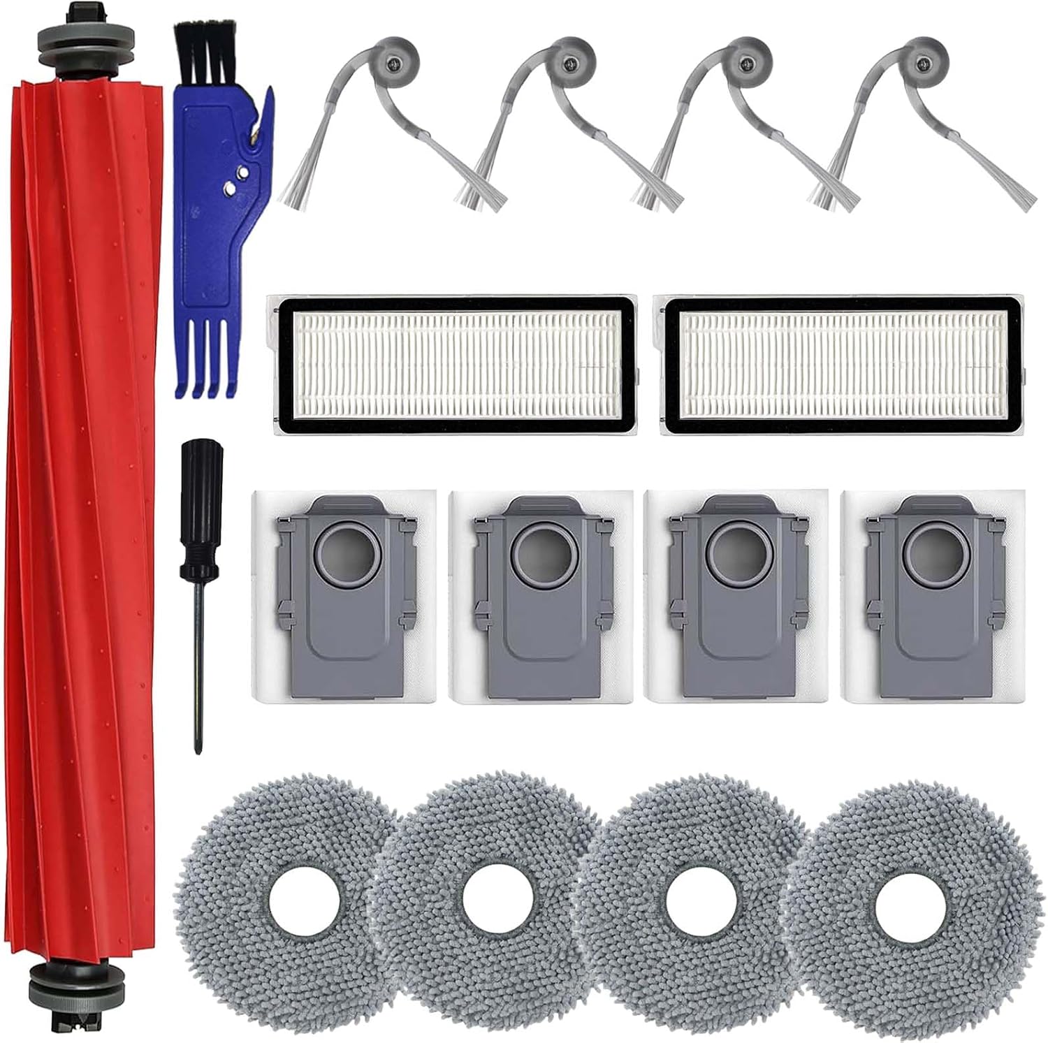 Qrevo S Pro Kit d'accessoires pour Roborock QV 35A / QV 35S / QR 598 / QR 798 : 1 Brosse Principale