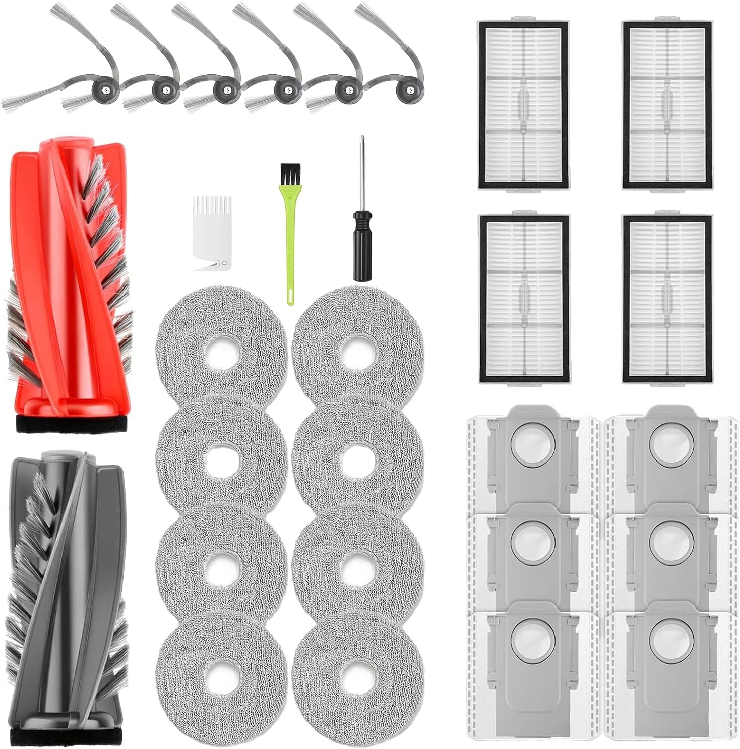 27 Kit d'Accessoires Compatible avec Roborock Saros 10R / Saros 20 / CurvX