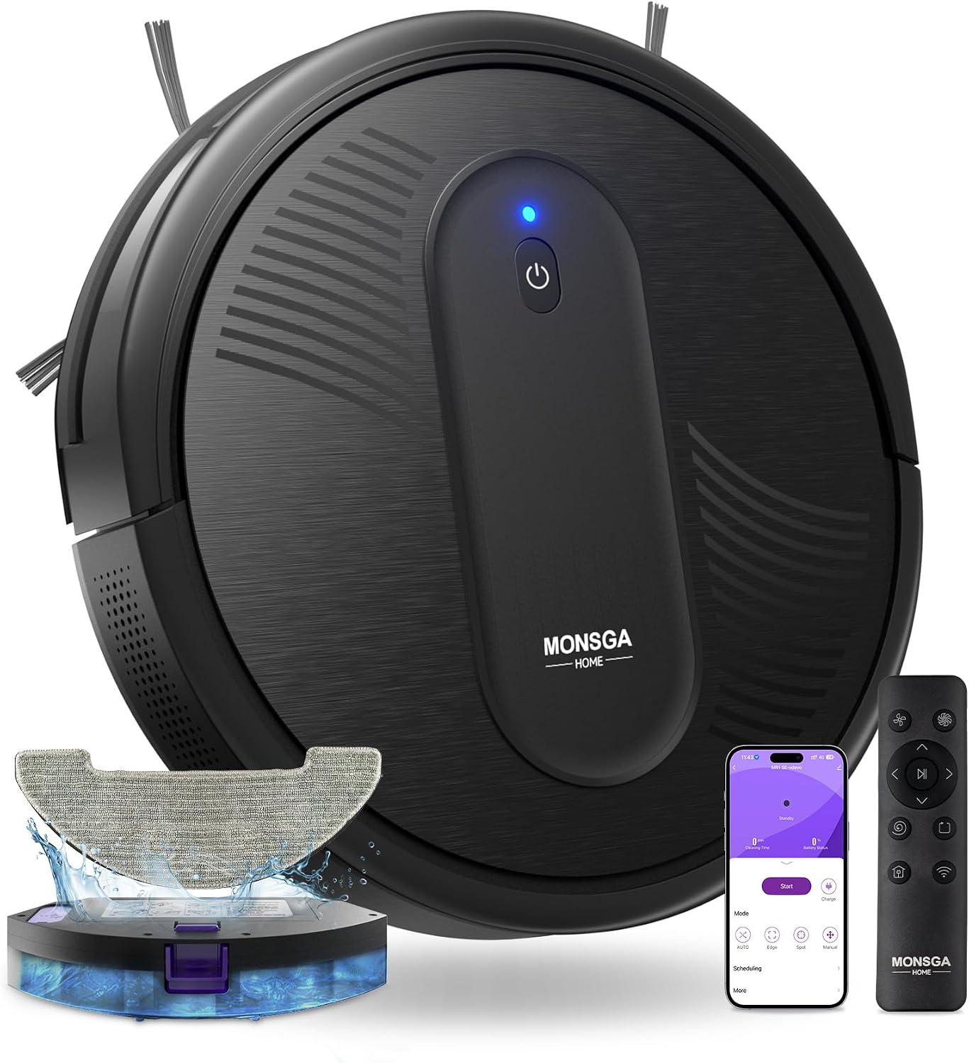 MONSGA Robot Aspirateur Laveur — MR1