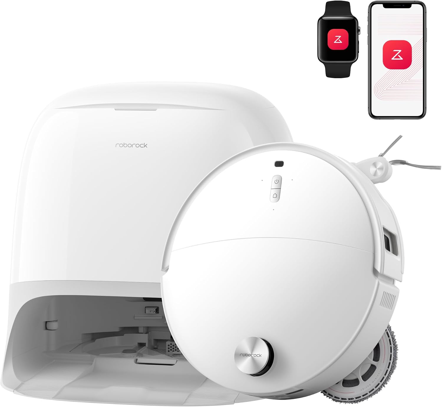 Roborock Qrevo Curv 2 Pro robot aspirateur laveur ultrafin 7,98 cm avec puissante de 25 000 Pa