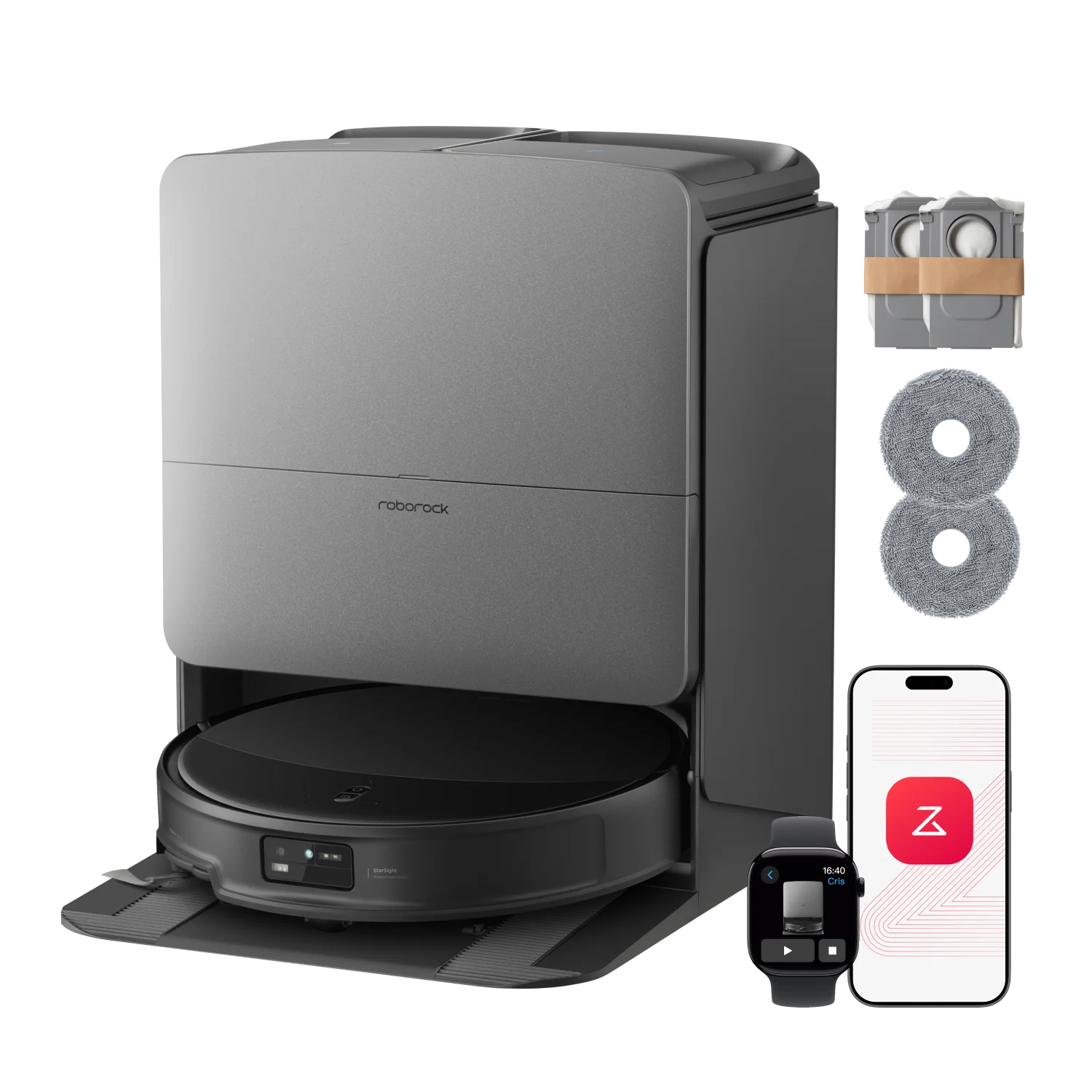 Roborock Saros 20 Robot aspirateur laveur 36 000 Pa avec AdaptiLift® Chassis 3.0 · Saros 20 Set